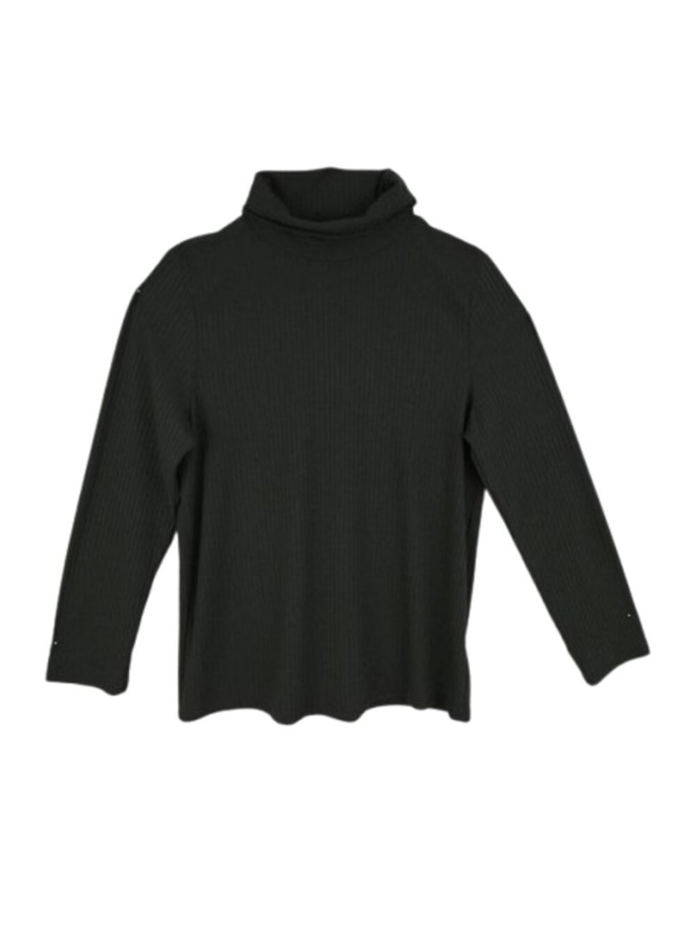 Chic Soul Black Ribbed Stretch Turtleneck Top 3XL Plus Size